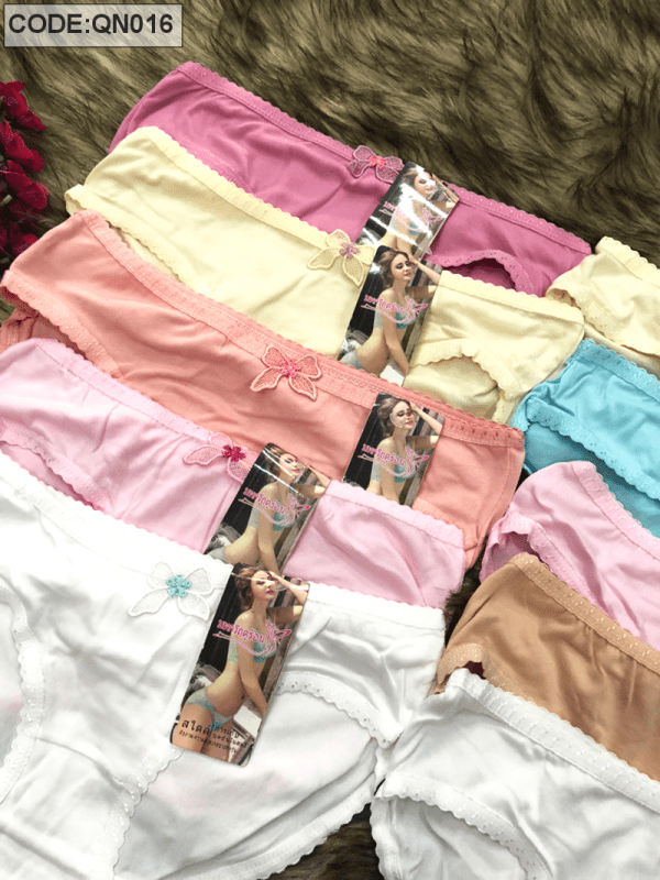 Quần lót cotton nữ đính hoa xinh xắn