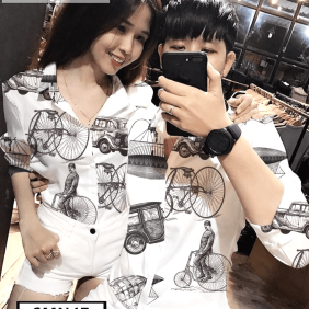 Sơ mi nam hàn quốc chiếc xe đạp