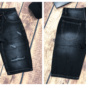 Xưởng sỉ quần short jean nam màu xám