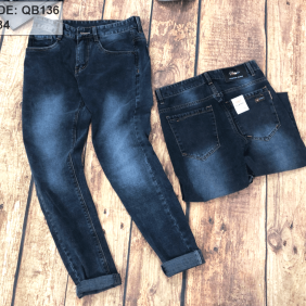 Quần jean nam màu xám đen wash