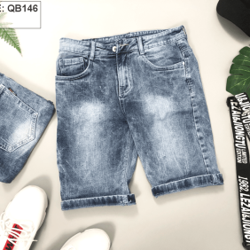 Quần short nam jean xanh nhẹ