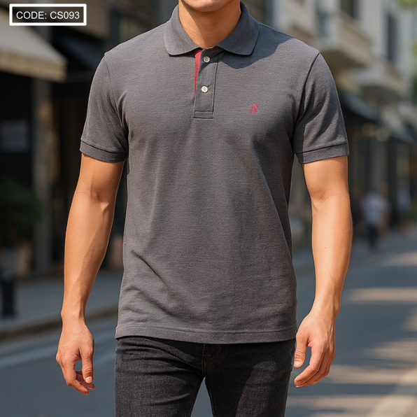 Áo thun nam cổ bẻ vải cá mập