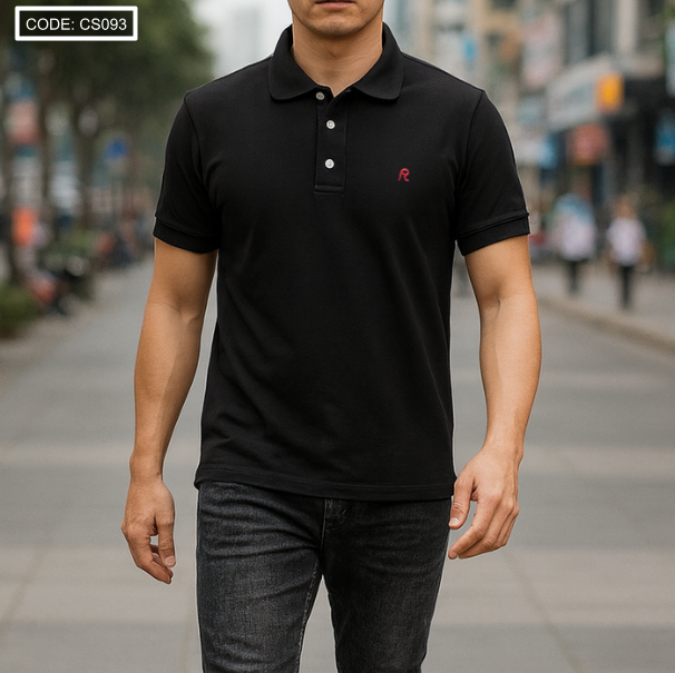 Áo thun nam cổ bẻ vải cá mập