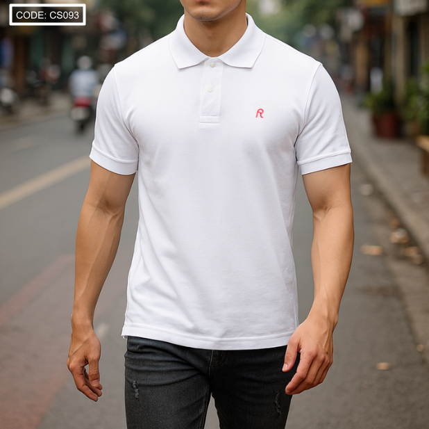 Áo thun nam cổ bẻ vải cá mập