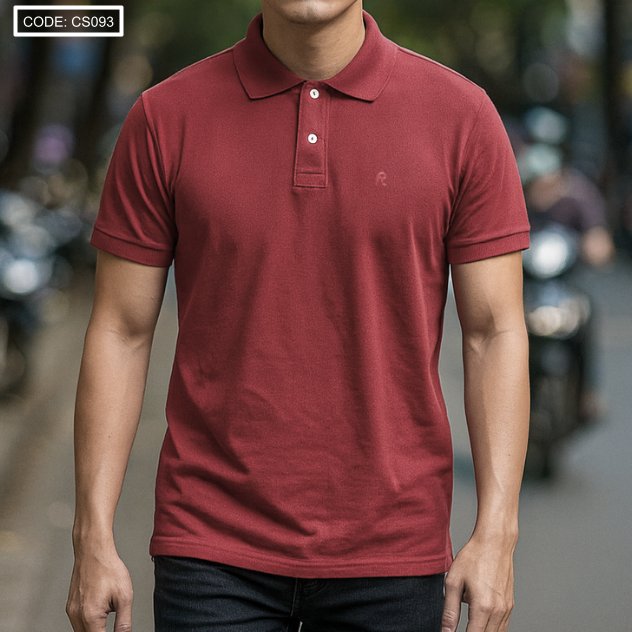 Áo thun nam cổ bẻ vải cá mập