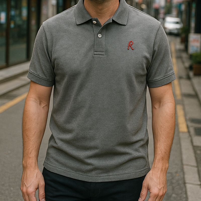 Áo thun nam cổ bẻ vải cá mập