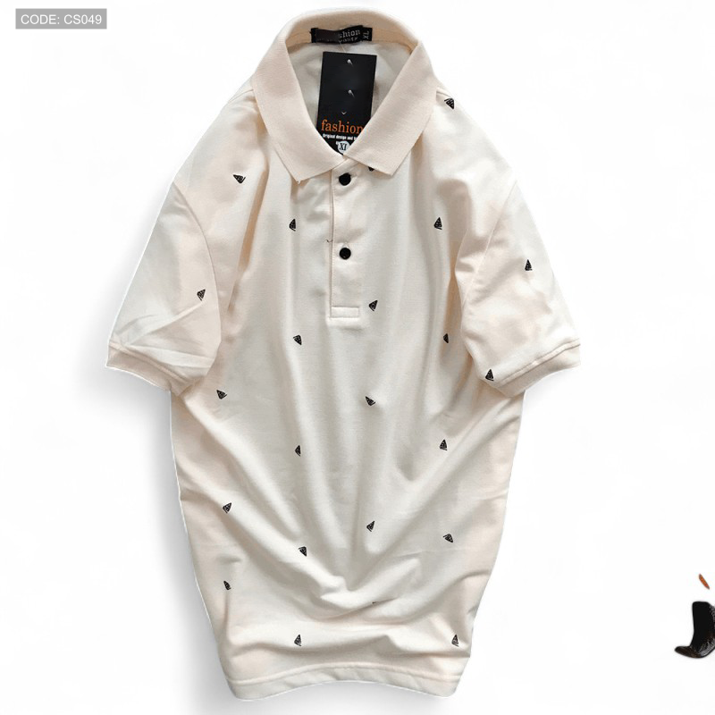 Giá sỉ áo Thun Nam Có Cổ Polo In Hình Tam Giác