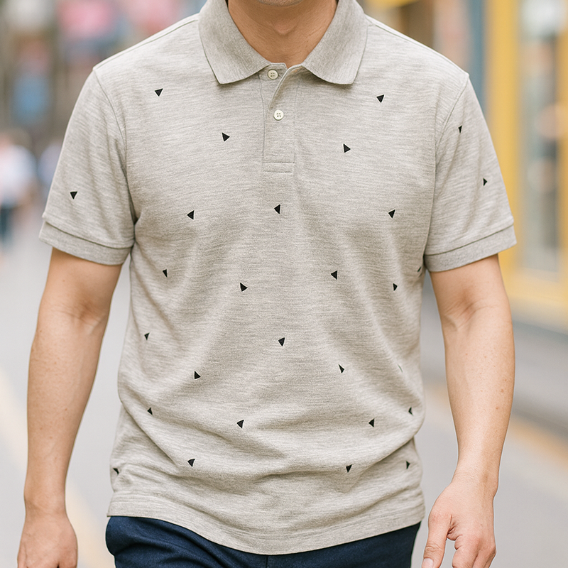 Giá sỉ áo Thun Nam Có Cổ Polo In Hình Tam Giác Giá sỉ áo Thun Nam Có Cổ Polo In Hình Tam Giác