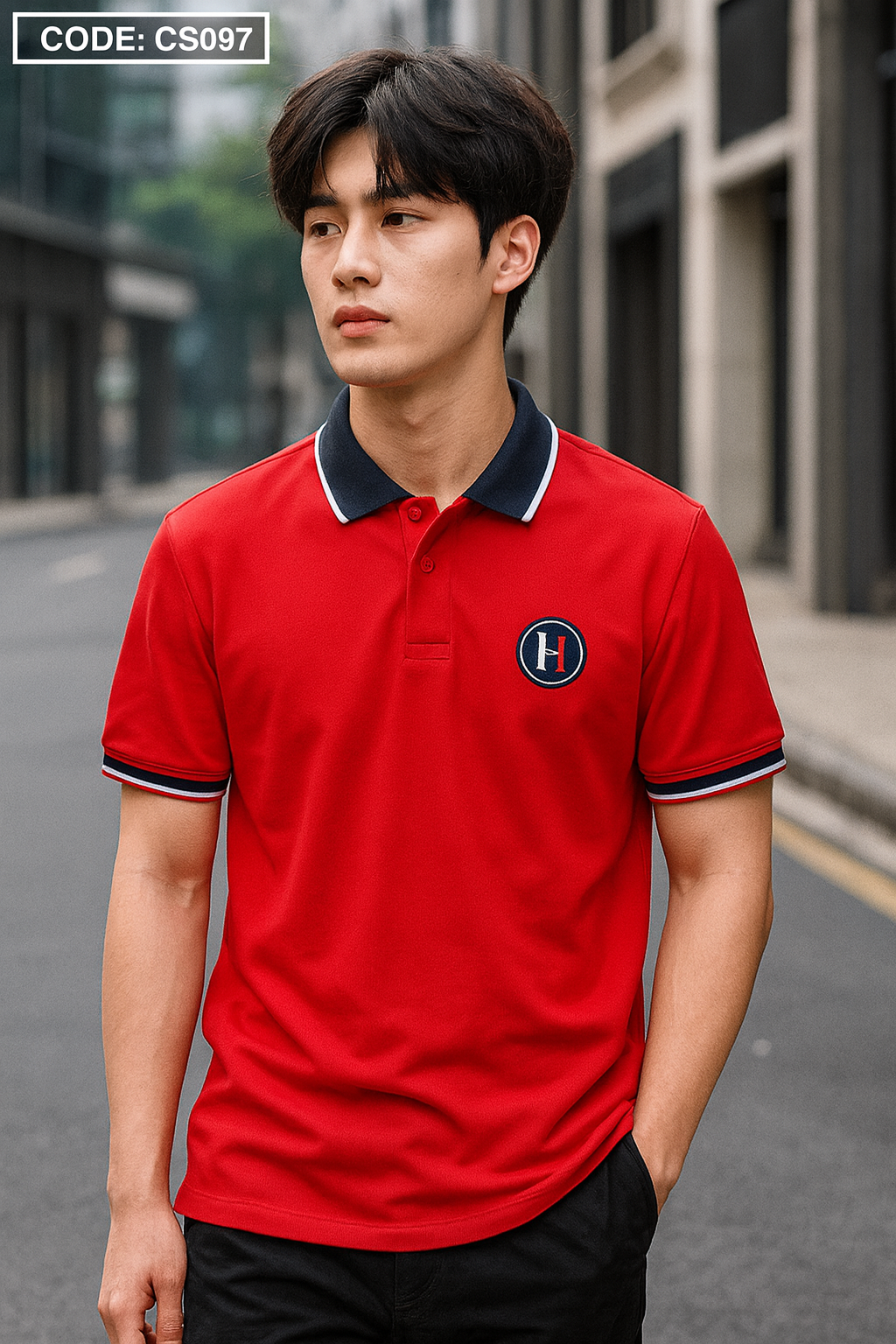 Áo Thun Nam Có Cổ Logo TM Cao Cấp Áo Thun Nam Có Cổ Logo TM Cao Cấp