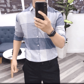 Sơ mi sọc hàn quốc 5D