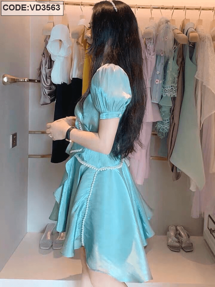 Đầm trắng xoè ren công chúa tay lỡ / Váy nữ kỷ yếu voan xoè viền ren |  Shopee Việt Nam