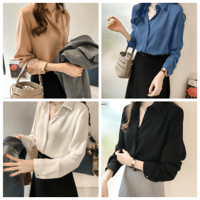 Sơ mi voan nữ phong cách hàn quốc
