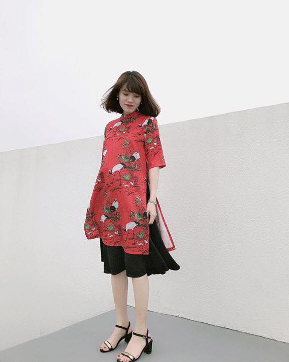 Áo dài cách tân nữ đỏ » Mẫu áo dài nữ đẹp giá rẻ Hồ Chí Minh