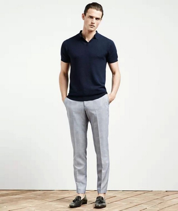 Áo thun cá sấu nam 2019 – Mẫu áo công sở nam cực kỳ năng động Set đồ khác là áo thun cá sấu nam, quần tây, giày oxford là một set đồ khác mà người đọc có thể tham khảo