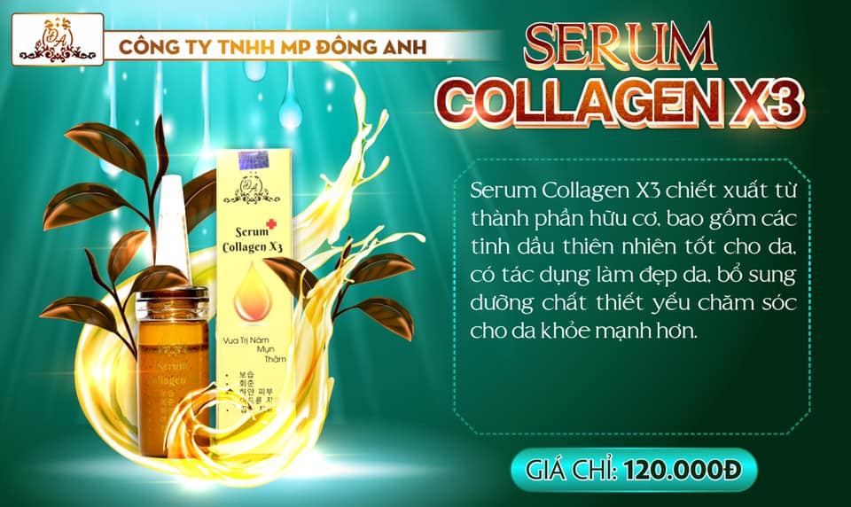 Phân phối sỉ Serum Collagen x3 Mỹ phẩm Đông Anh giá tận gốc