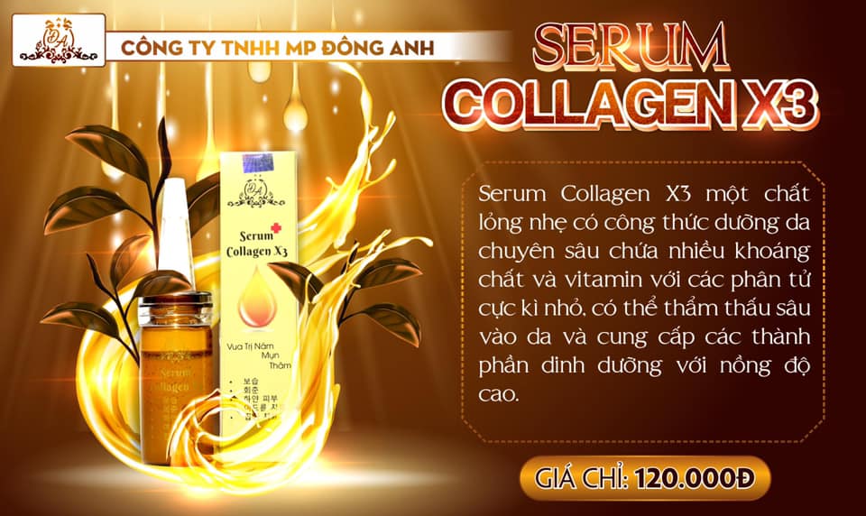 Phân phối sỉ Serum Collagen x3 Mỹ phẩm Đông Anh giá tận gốc