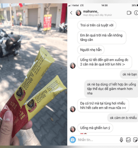 Feedback của khách iu sau khỉ sử dụng cà phê sâm Ginseng
