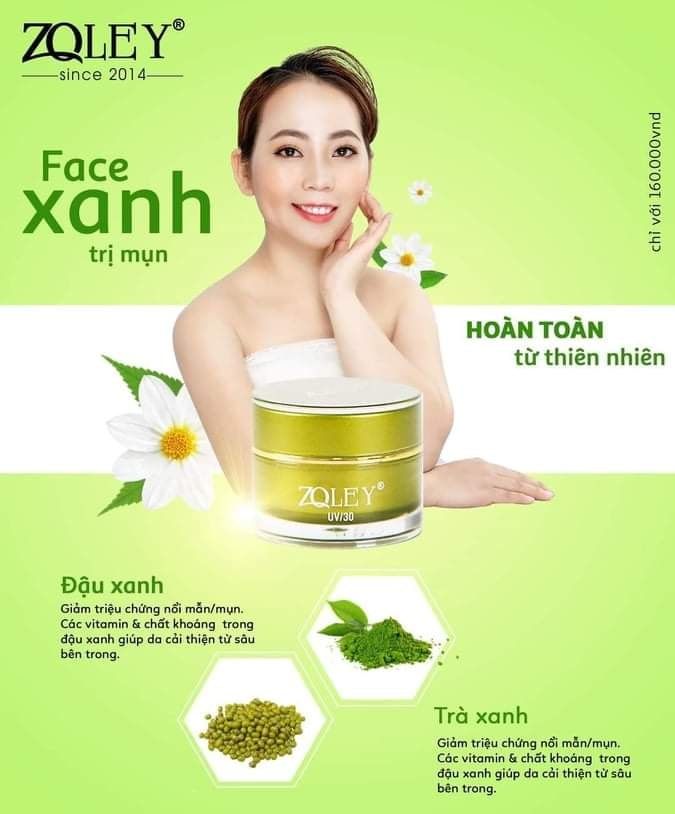 Kem face Zoley Màu Xanh đặc trị rất hiệu quả