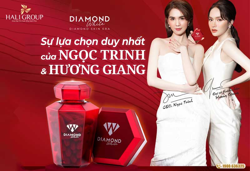 Viên uống trắng da Ngọc Trinh Diamond White chính hãng - viên uống trắng da hiệu quả nhất hiện nay