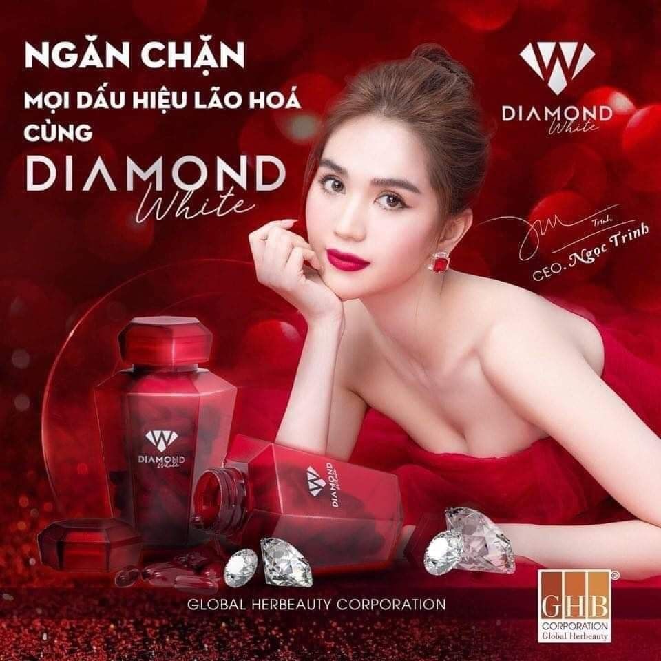 Viên uống trắng da Ngọc Trinh Diamond White chính hãng - viên uống trắng da hiệu quả nhất hiện nay
