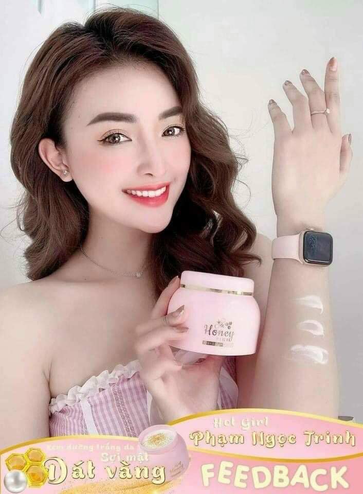 Kem body Honey Pink sợi mật ong dát vàng 24k
