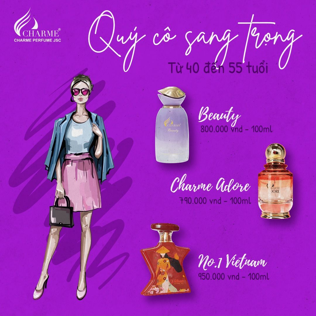 Chọn nước hoa Charme theo độ tuổi