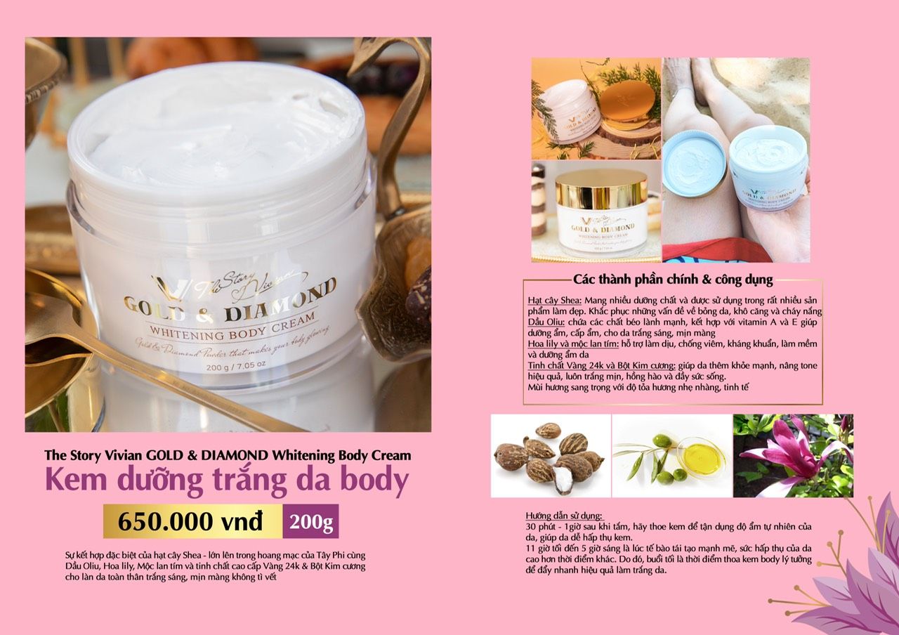 Kem dưỡng trắng da body The Story Vivian chính hãng