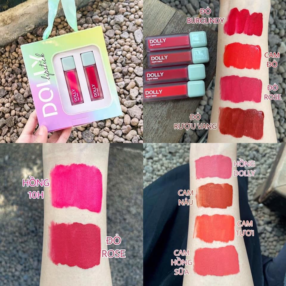 Son Kem Lì Dolly Super Matte chính hãng mua 1 tặng 1