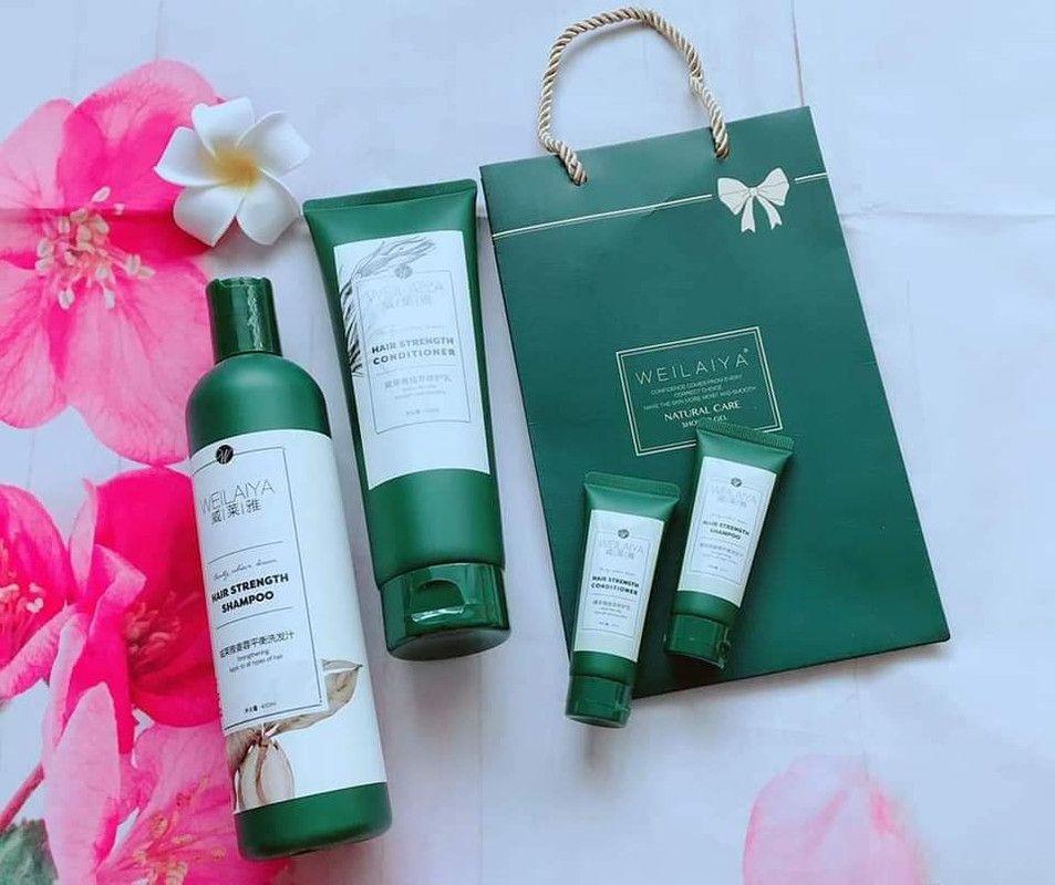 Combo bộ dầu gội xả Weilaiya mọc tóc chiết xuất gừng xả