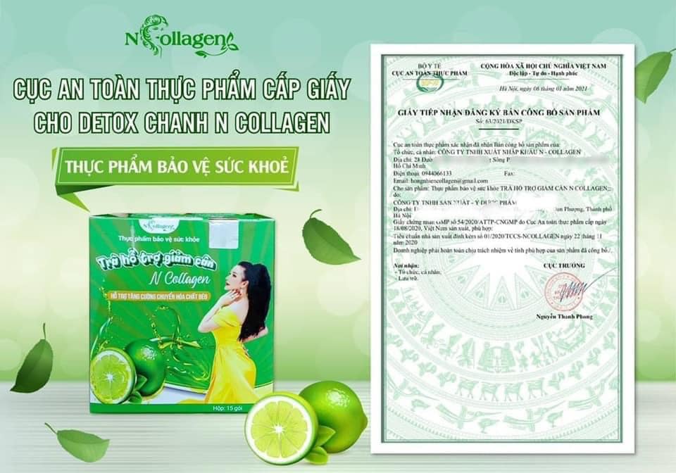 Detox Chanh hỗ trợ G.i.ả.m C.â.n N Collagen chính hãng