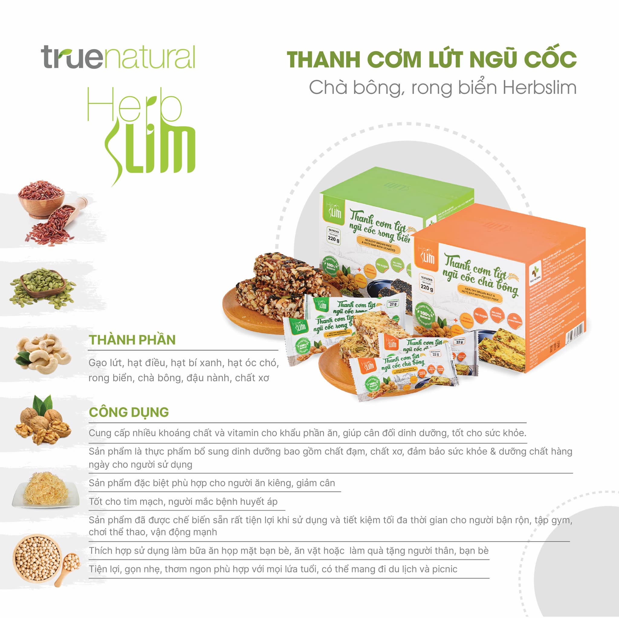 🌸 Thanh cơm lức herbslim nguồn dinh dưỡng tốt cho cả gia đình 🌸