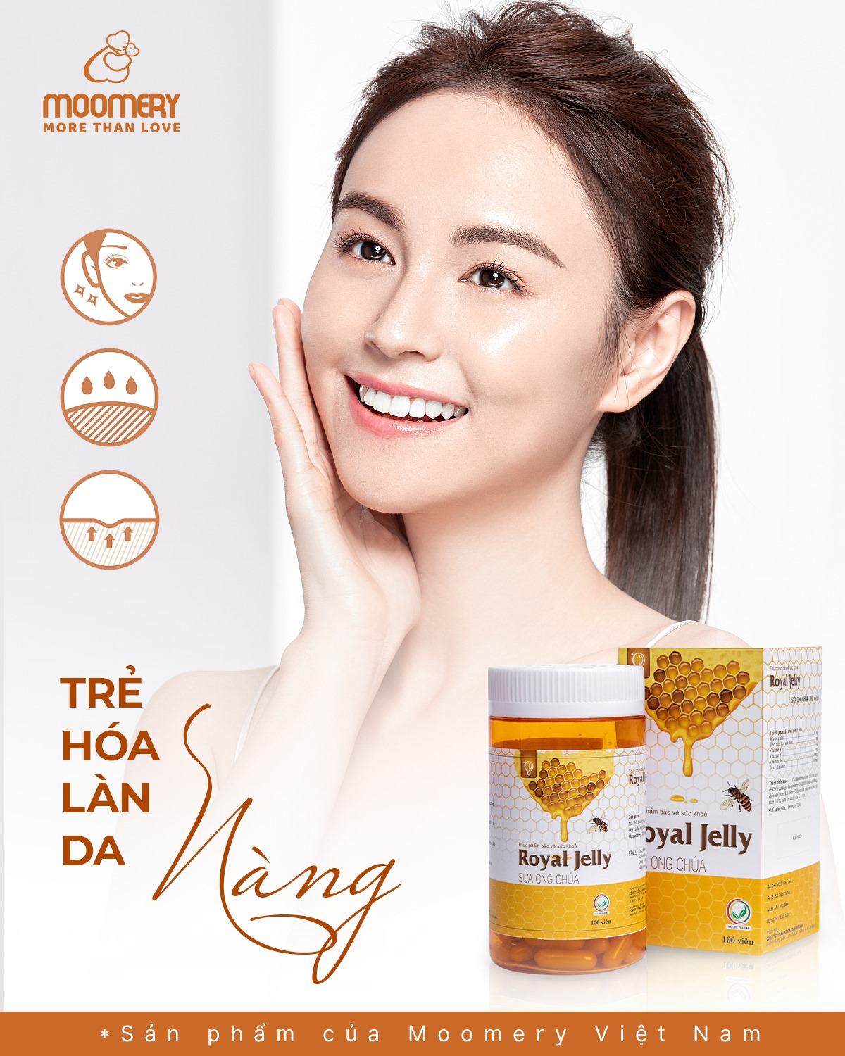 Cứu tinh cho làn da lão hoá viên uống sữa ong chúa Royal Jelly