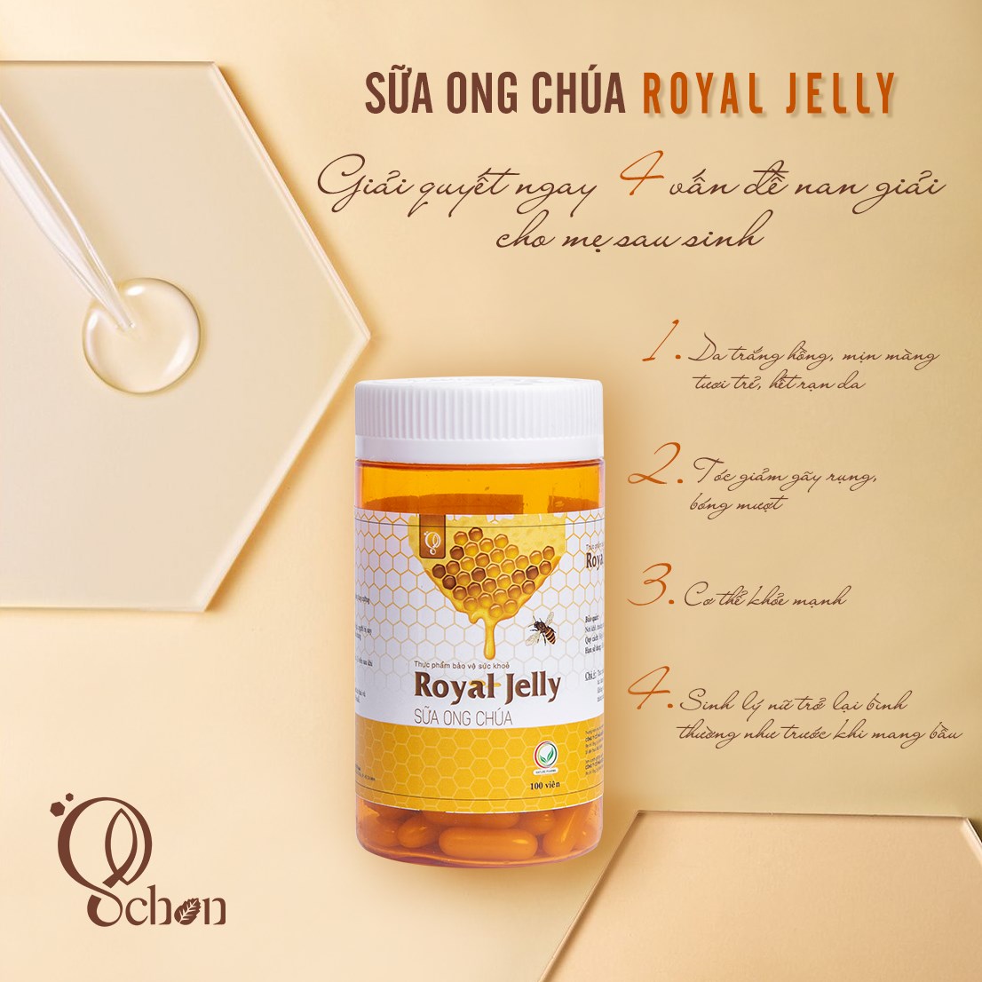 Gìn giữ sắc xuân - đánh bay sạm nám viên sữa ong chúa Royal Jelly