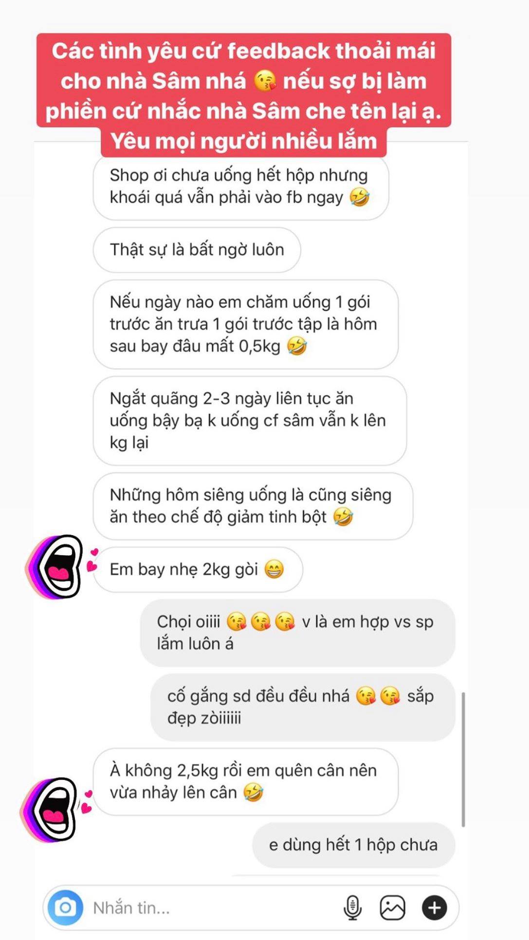 Lại là feedback xịn xò của khách dùng Cà Phê Sâm