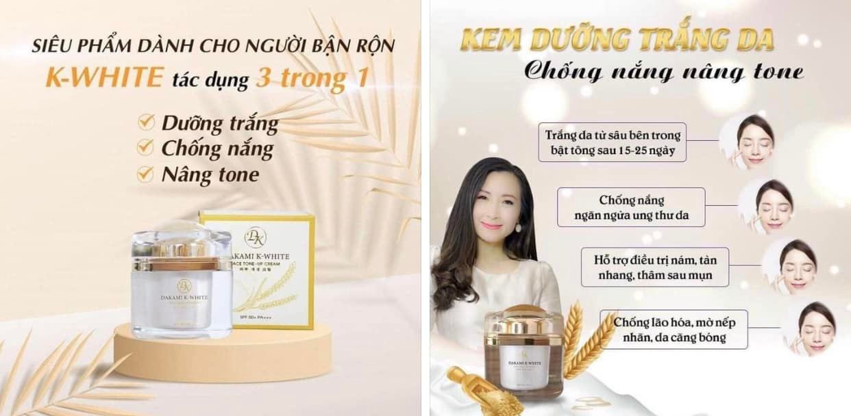 Dưỡng Da Trắng Sáng Bật Tone Chỉ 3 Phút Mỗi Ngày Với Kem Dakami K White Ban Ngày 3 In 1 Dưỡng Da Trắng Sáng Bật Tone Chỉ 3 Phút Mỗi Ngày Với Kem Dakami K White Ban Ngày 3 In 1