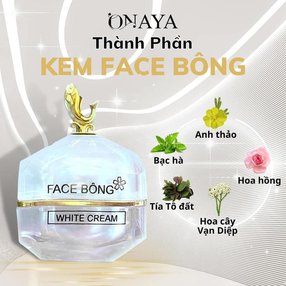 Kem Face Bông ONAYA Dưỡng Trắng Da Ngăn Ngừa Nám