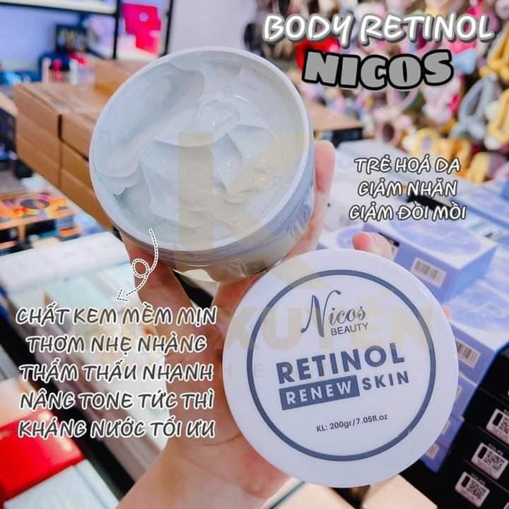 Sở Hữu Làn Da Căng Bóng Mịn Màng Với Kem Body Retinol Nicos Beauty