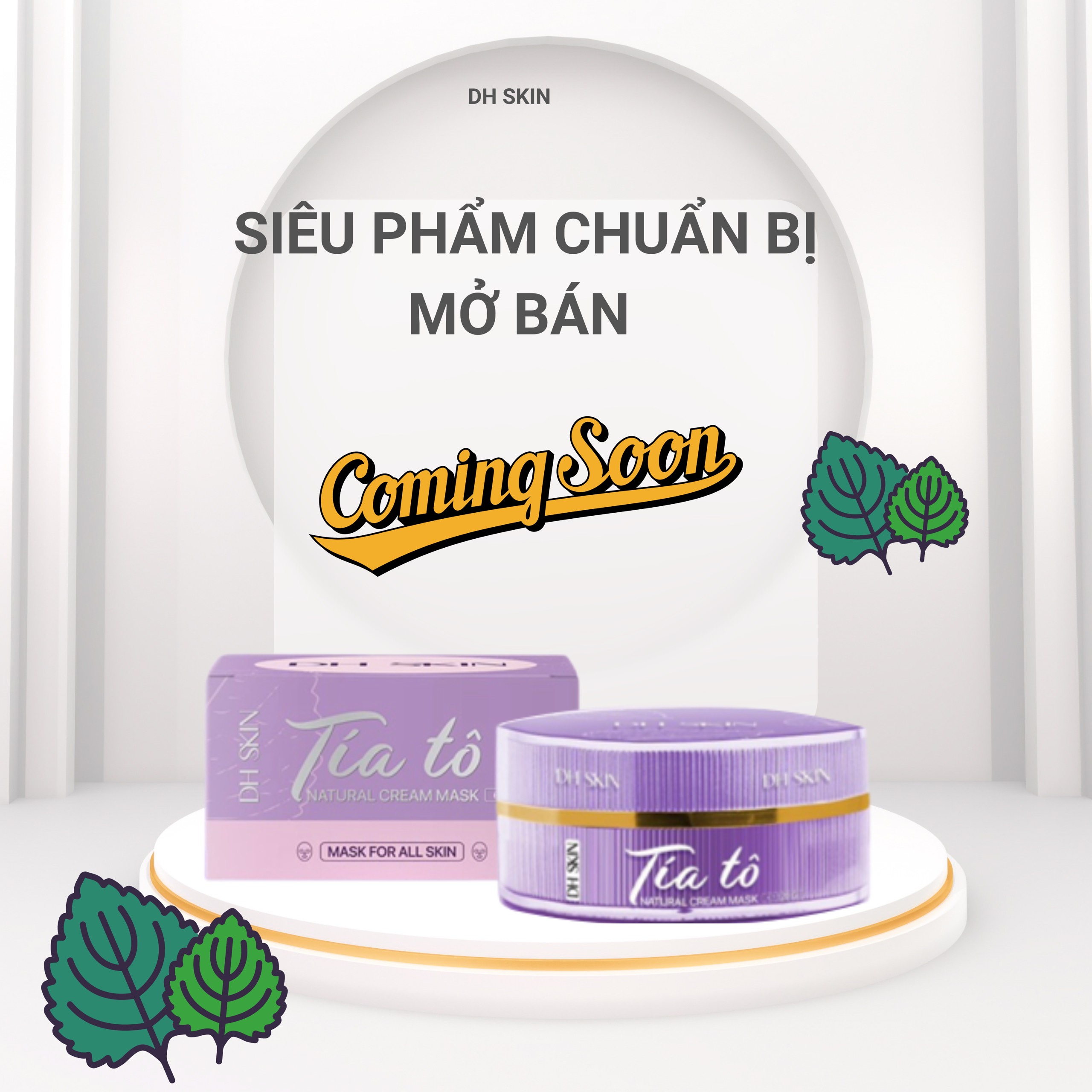 Mặt Nạ Tía Tô DH SKIN Giúp giảm Mụn Nám Thâm Sạm Hiệu Quả