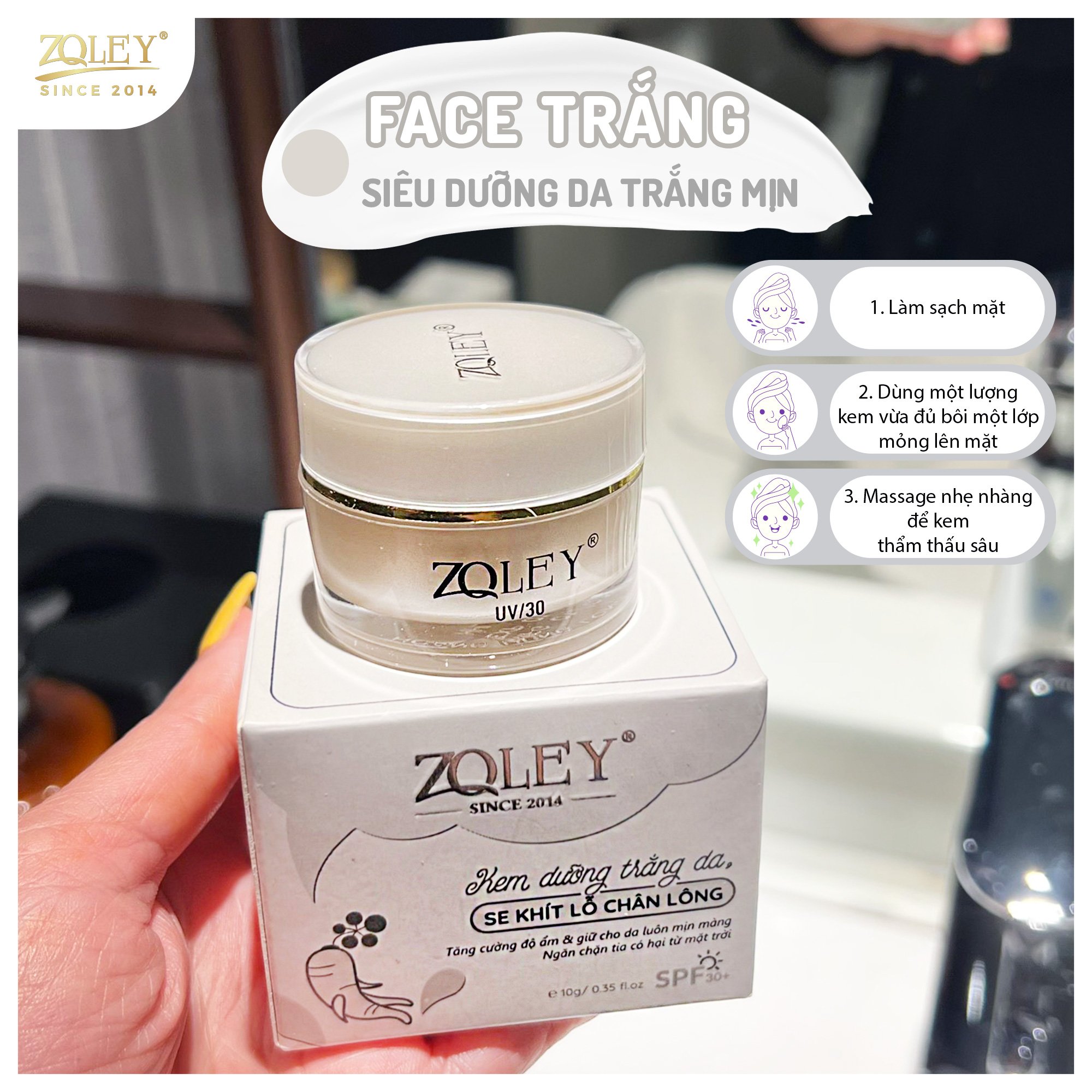 Nám tàn nhang đồi mồi và nếp nhăn đã có bộ tứ kem face Zoley