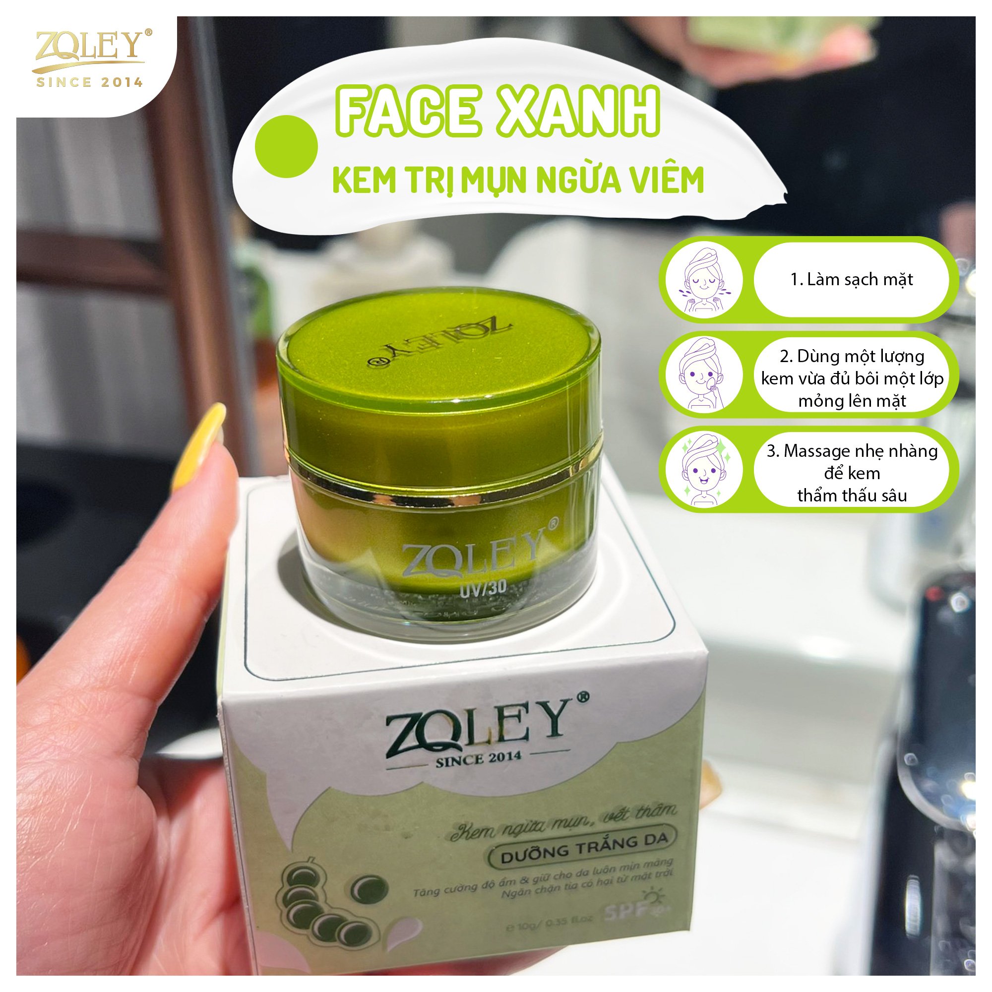 Nám tàn nhang đồi mồi và nếp nhăn đã có bộ tứ kem face Zoley