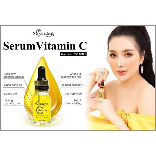 Tăng cường cấp ẩm cho da khô thiếu nước đã có Serum Vitamin C Ncollagen