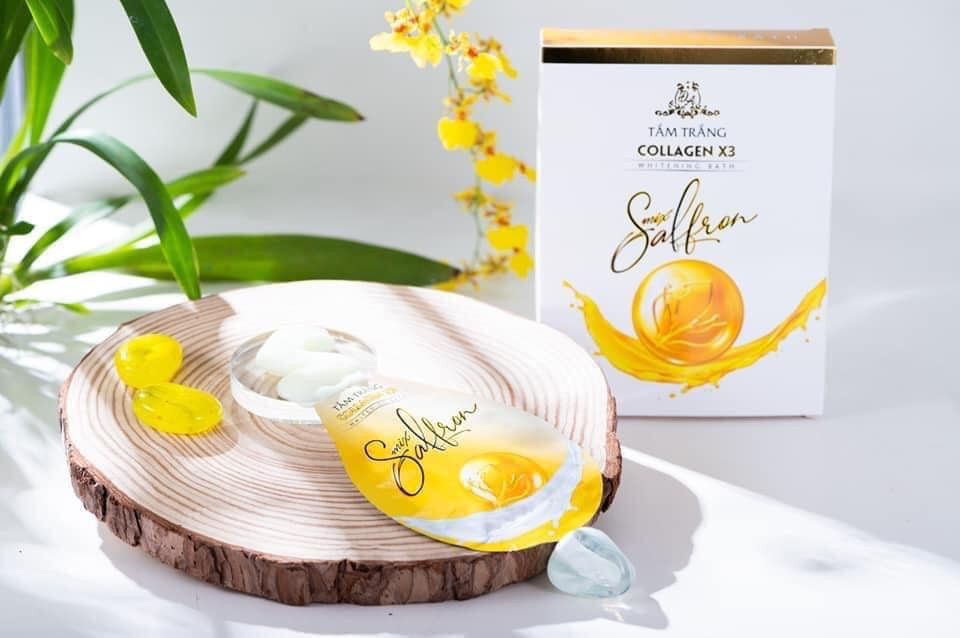 Tắm trắng Collagen X3 Luxury Mix Saffron Đông Anh - Hộp 3 Gói