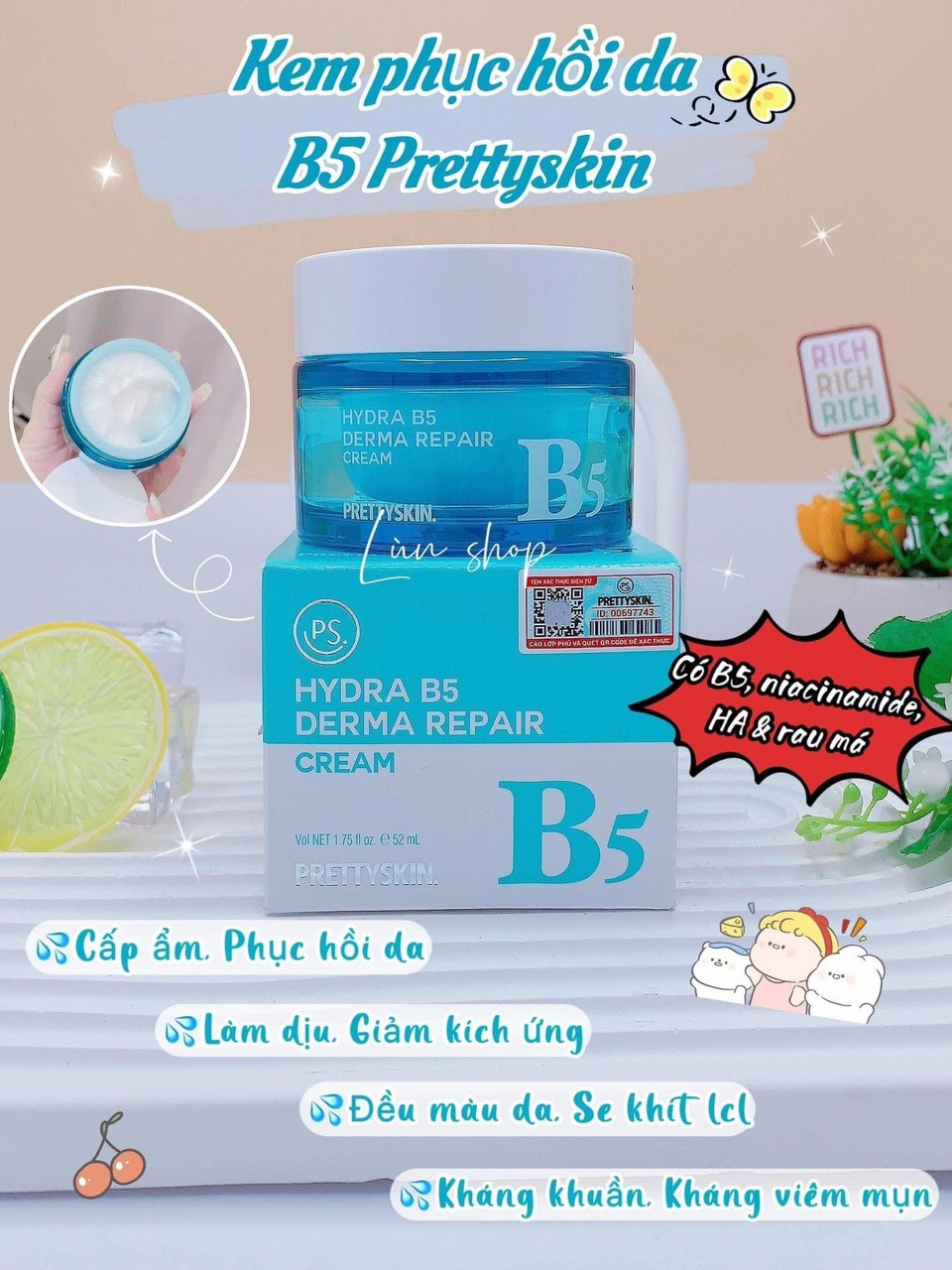 Combo phục hồi da đỉnh cao Prettyskin đây ạ