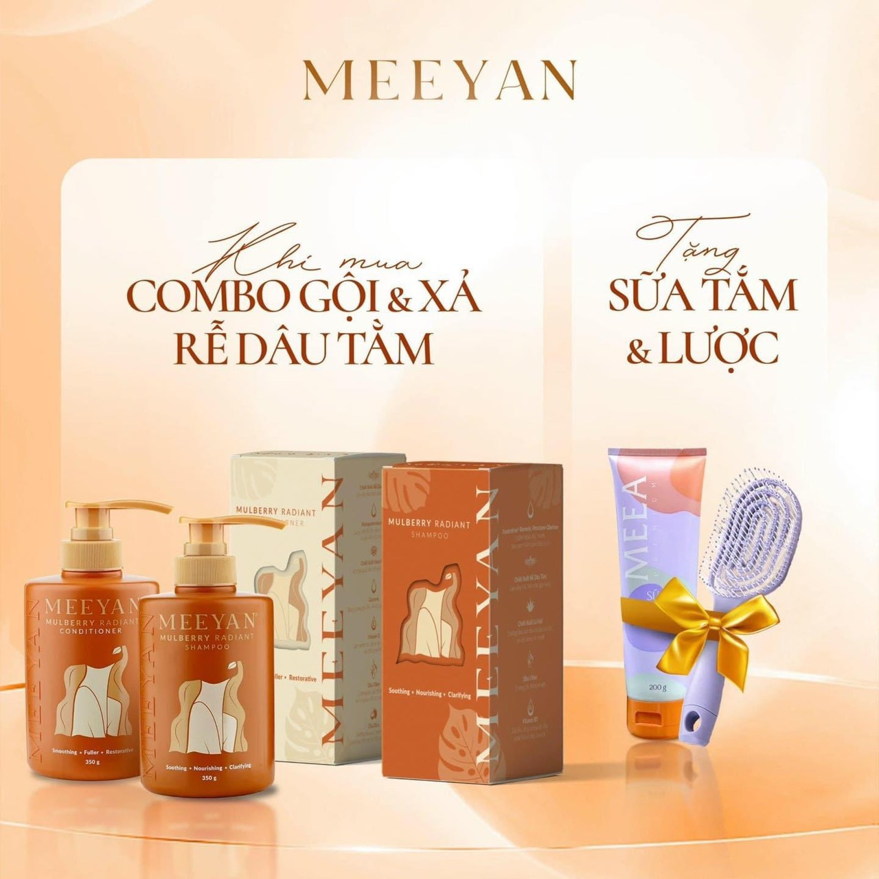 Dưỡng tóc bóng mượt bóng mượt trao gửi yêu thương
