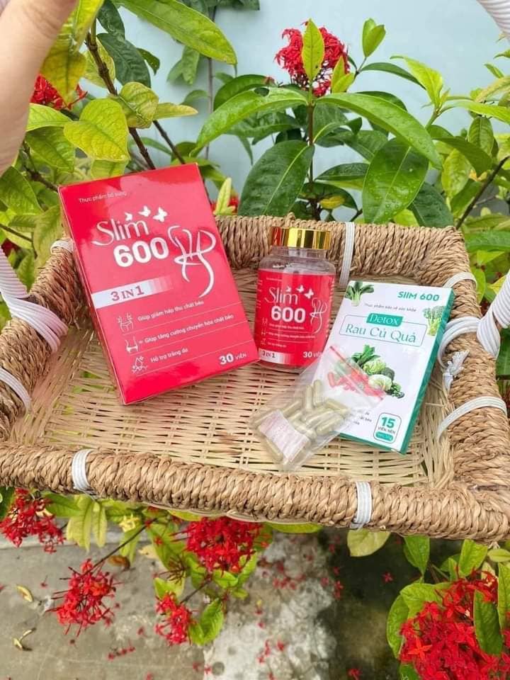 Kẹo giảm Cân Slim 600 3IN1 Tặng Detox Diệt tận gốc mỡ chai lì lâu năm khó ɡiảm