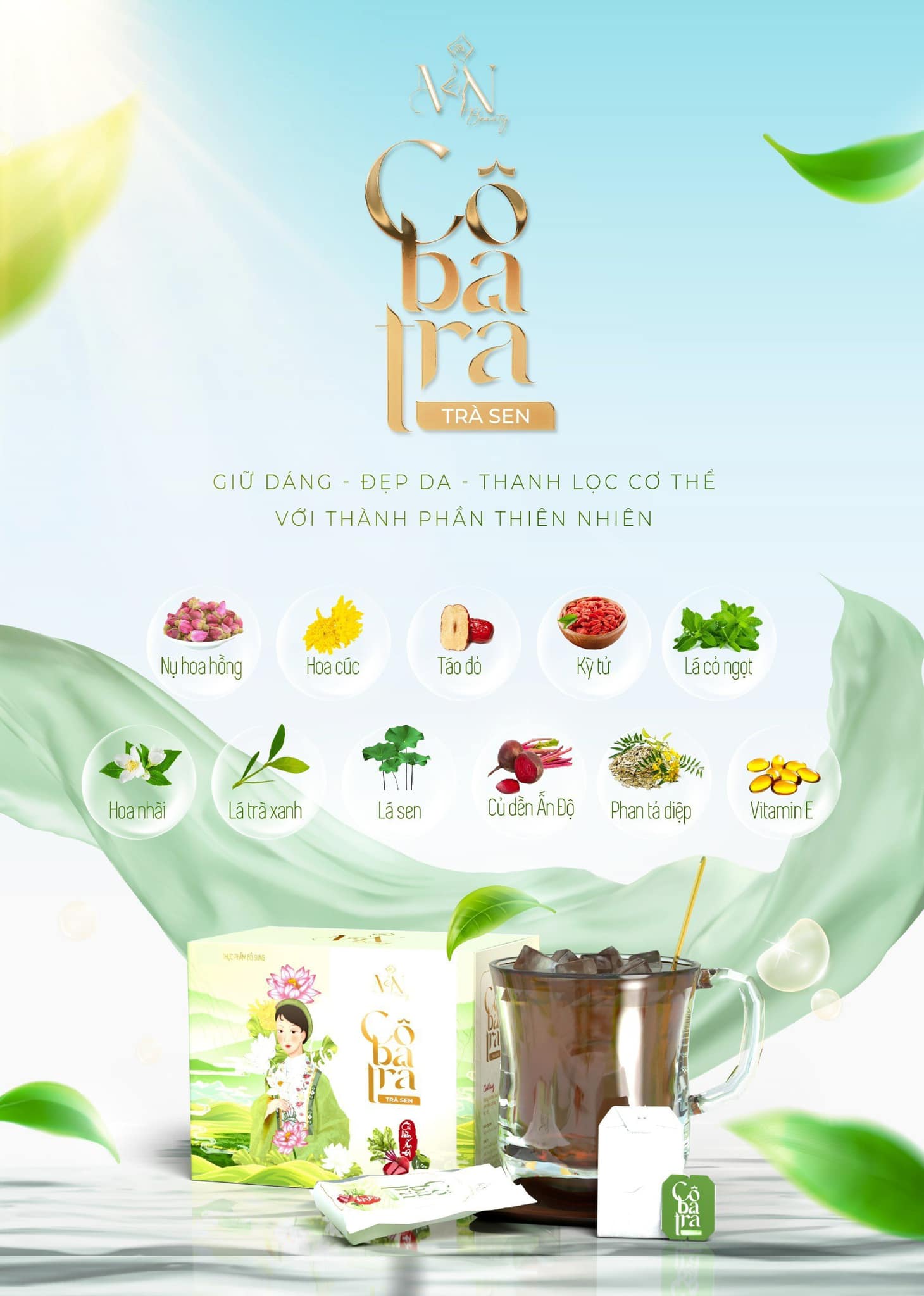 Cô Ba Trà hỗ trợ giảm cân làm đẹp tự nhiên