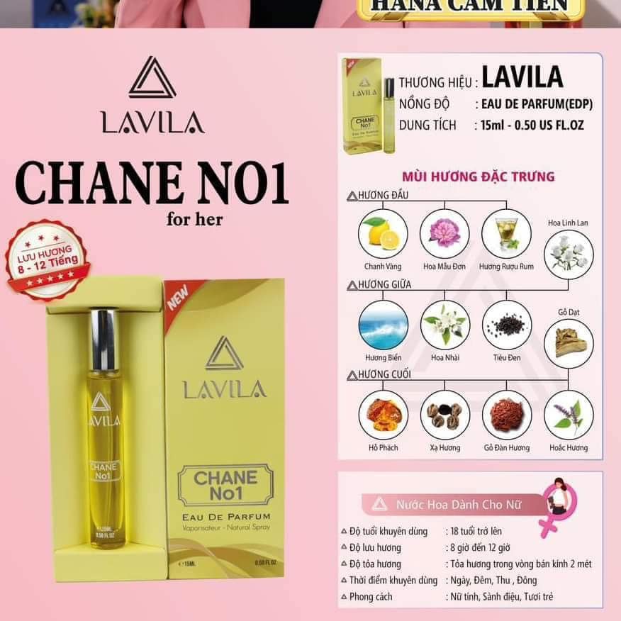 Nước Hoa Lavila Chane No1 Mini 15ml