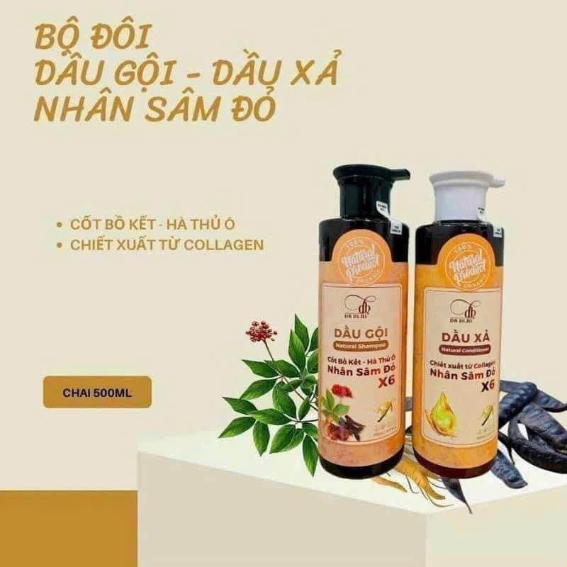 Combo gội xả Collagen Nhân sâm đỏ X6 Dr Di hi chính hãng