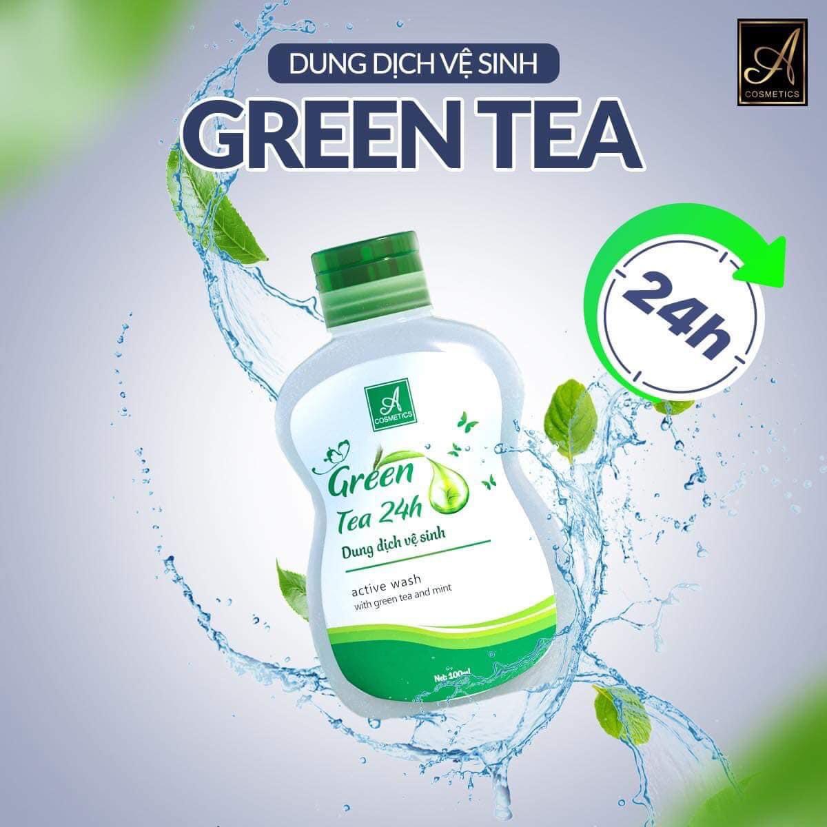 Sản phẩm dung dịch vệ sinh Green Tea 24h Bảo bối của mỗi chị em đều cần