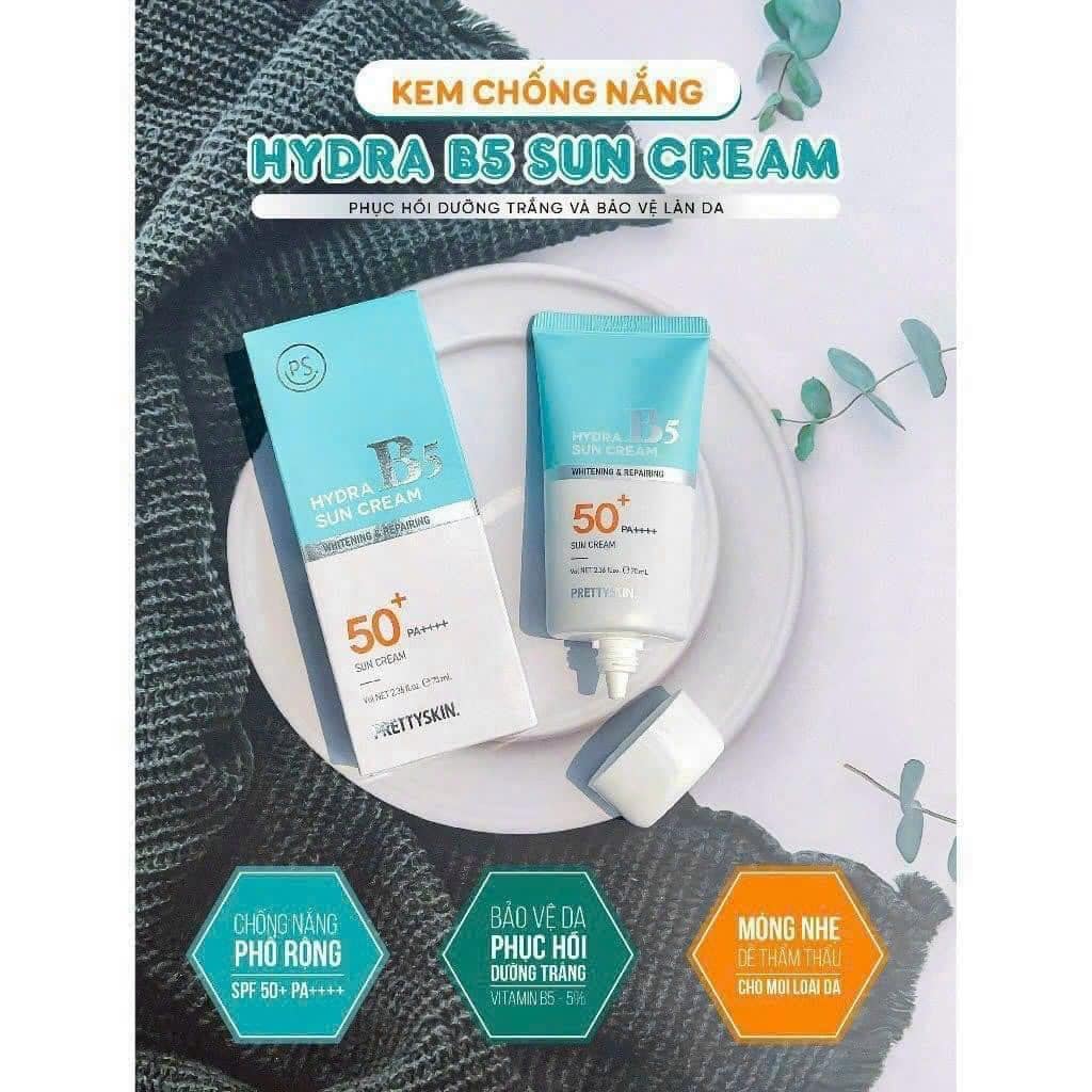 Kem Chống Nắng B5 PrettySkin dành riêng cho da nhạy cảm không gây dị ứng  không chứa hương liệu